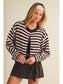 Heather Striped Cardigan Sweater