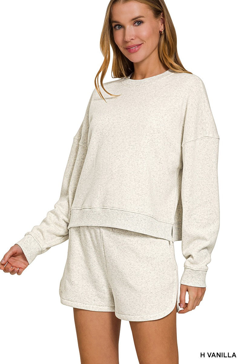 Fleece Long Sleeve & Shorts Set