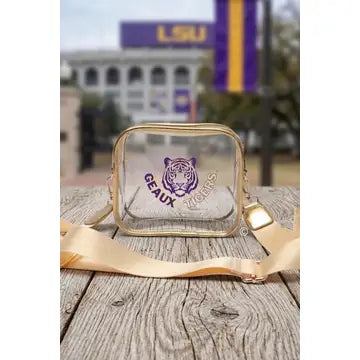 Geaux Tigers Clear Crossbody
