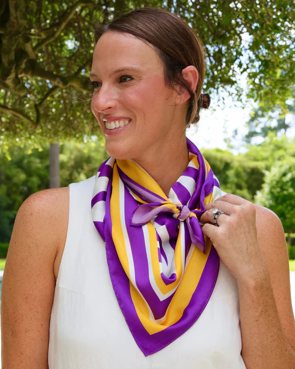 Harper Striped Large Scarf