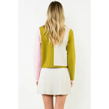 Chanel Color Block Cardigan