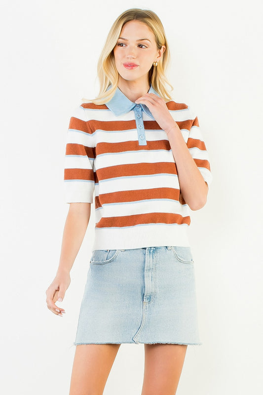 Bridgett Stripe Knit Top